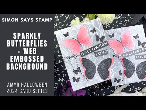 Sparkly Butterflies | AmyR Halloween 2024 Card Series #13