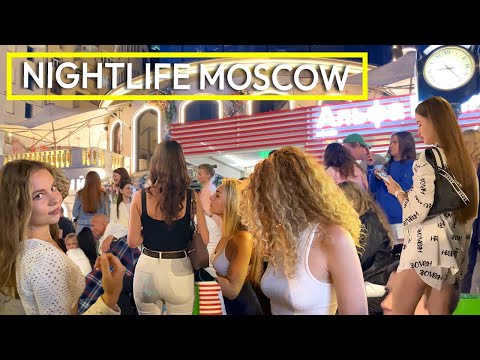 🔥SEDUCTIVE RUSSIAN GIRLS after Midnight. AMAZING MOSCOW NIGHTLIFE. City Walk Tour 4K HDR