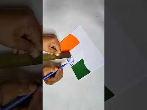 last minute independence day card idea 2022/15th august special card #shorts #tricolorcard