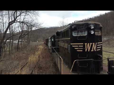 Locomotives & Coal cars left Abandoned in a neighborhood. George's Creek Railroad