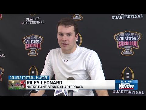 Notre Dame QB Riley Leonard preps for Georgia’s tough defense