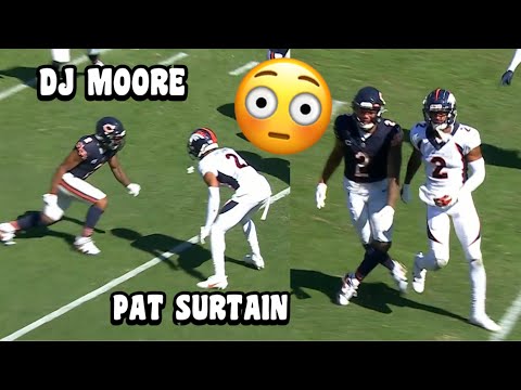 DJ Moore vs Patrick Surtain II 🤬 PHYSICAL! (WR vs CB) Broncos vs Bears 2023 highlights