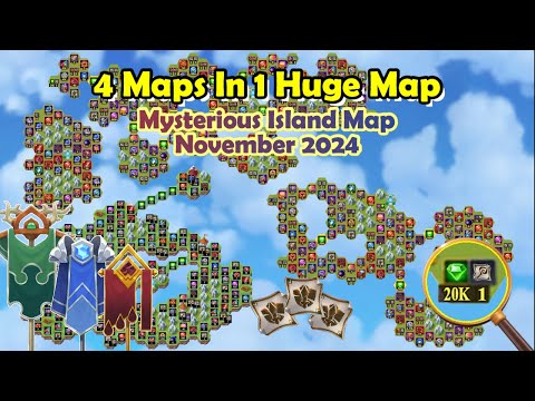 Huge Version Mysterious Island Map November 2024 || 4 Maps In 1 Huge Map