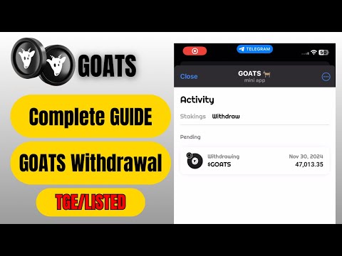 How to Withdraw GOATS Tokens To Exchange | Find Adress | Goats Listing