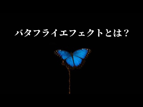 道を間違えただけで戦争が起こる。バタフライエフェクトとは？