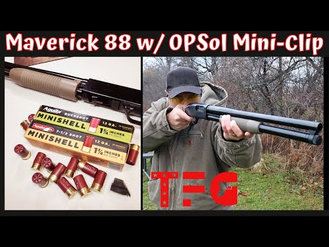 Mossberg Maverick 88 w/ OPSol Mini-Clip to Use 12 Ga Mini-Shells- TheFirearmGuy