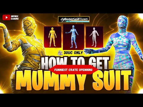 HOW TO GET MUMMY SET IN BGMI | FUNNIEST CRATE OPENING😂 IN BGMI - 30 UC LUCK?🥵 | #mummyset #bgmi