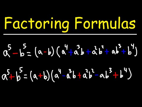 Factoring Formulas