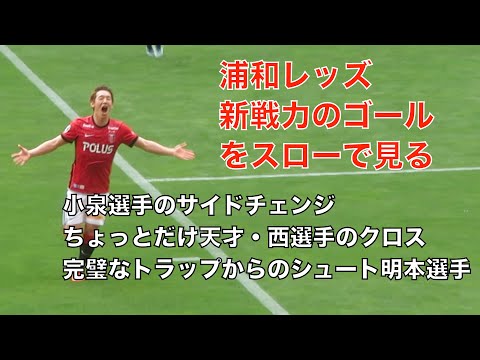 【浦和レッズ】新戦力で決めた流れから１点目のゴールをスローで見る　浦和ｘ鹿島（２−１）