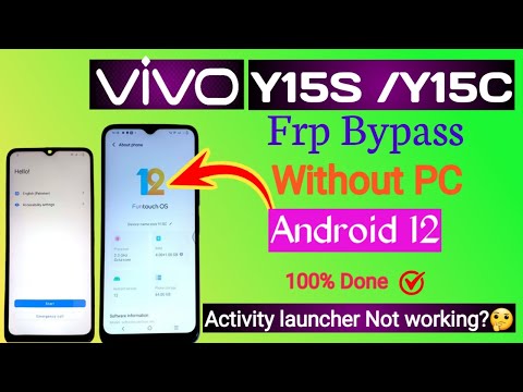 Vivo Y15s/Y15c Android 12 FRP Bypass Without PC | Activity Launcher not working | New Update