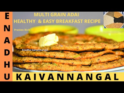 Multi Grain Adai | Healthy & Easy Breakfast recipe | Protien Rich Adai Tamil | Multigrain dosa tamil