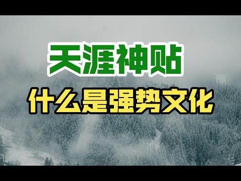 天涯顶级认知神贴：什么是强势文化？