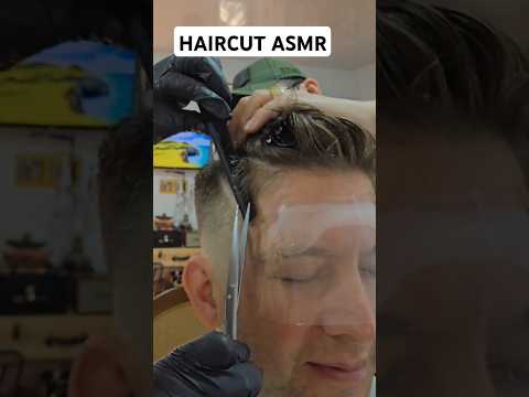 BARBER SCISSORS HAIRCUT ASMR SOUNDS 💈 #asmr #haircut #barber #barbershop #jasonrupp