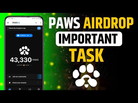 PAWS AIRDROP IMPORTANT TASK | PAWS AIRDROP IMPORTANT UPDATE TODAY | PAWS AIRDROP LISTING DATE