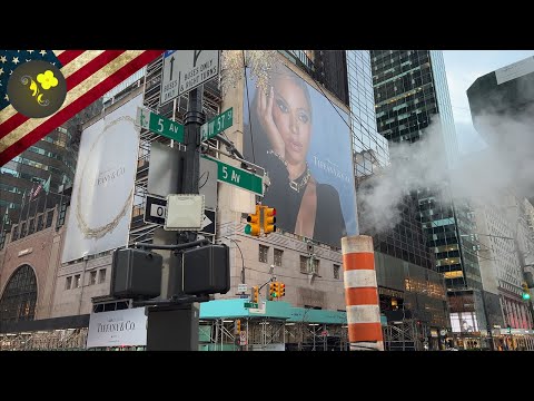 New Years - Morning Walk 4K Tour - in New York City - ,Times Square ,After ball drop -2023,