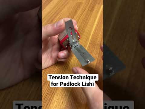 The Padlock Lishi Picks require a slightly different tension than the door versions.