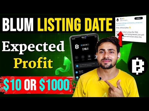 Blum Mining Airdrop Listing Date !! Blum Airdrop Expect Profit $500 || Blum Mining New Update Crypto