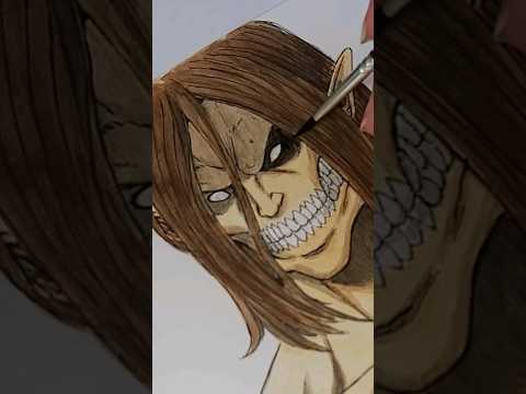 Attack on titan Eren Jäger Shingeki No Kyojin #youtubehighfive #animeart #fanart #shorts