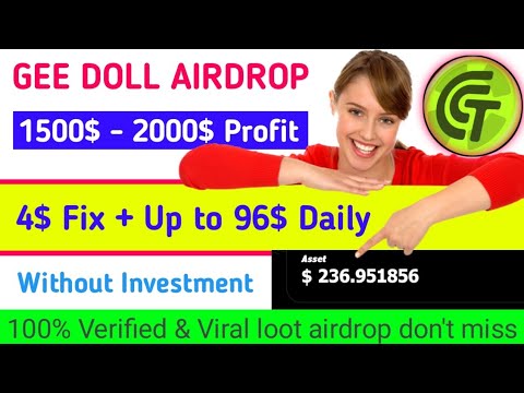 100$ per day earning by gee doll 100% verified airdrop | how to earn crypto with trust wallet