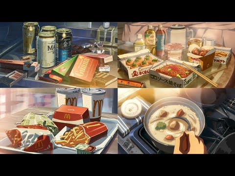 ✨Shinkai Makoto's Anime Food Compilation - Best food scenes in anime - Aesthetic Anime ASMR Food❤️🍜