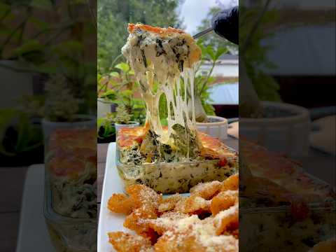 The Best Spinach Dip with Fried Bow Tie Pasta #mealsbyaldenb