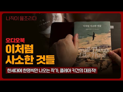 이처럼 사소한 것들 ｜오디오북｜책읽어주는남자｜책 추천｜잠들기 전｜수면ASMR｜소설｜베스트셀러