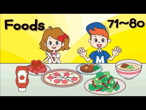 Easy Reading Practice for kids | 80 Foods 71-80