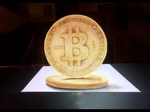 Speed Drawing Bitcoin in 3D