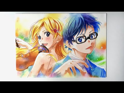 Drawing Kaori Miyazono and Kousei Arima [Shigatsu wa Kimi no Uso]