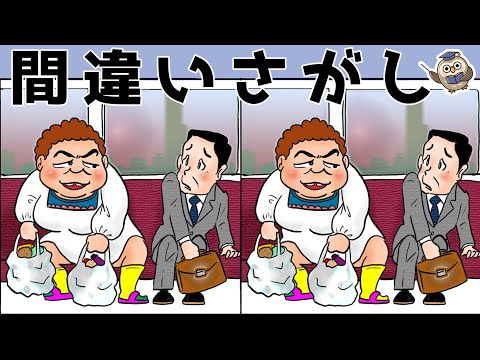 【間違い探しゲーム】おすすめ！老化予防に最適な脳トレ動画【頭の体操】