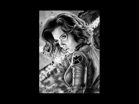 Scarlett Johansson ♥ BLACK WIDOW ♥ The AVENGERS ♥ Speed Drawing