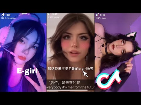 E-Girl Makeup Tutorial  ❤ | New E-Girl Trend on Chinese TikTok DOUYIN | TikTok Compilation