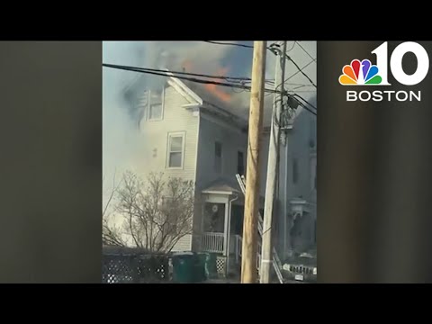 4 people, including 1 firefighter, hurt in blaze at Fitchburg home