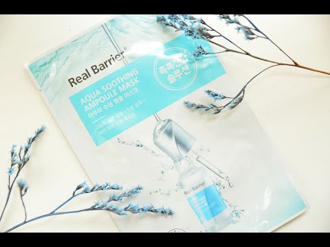 Корейская успокаивающая тканевая маска #RealBarrier Aqua Soothing Ampoule Mask