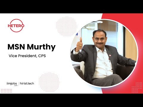 Hetero - MSN Murthy (Vice President, CPS) | Showcase | iimjobs.com