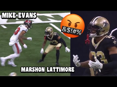 Mike Evans Vs Marshon Lattimore GOT HEATED AGAIN! 🤬 (WR vs CB) Buccaneers Vs Saints 2023 highlights