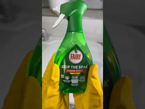 TRYING THE NEW FAIRY POWER SPRAY | ASMR CLEANING 🫧 #asmrscrubbing #satisfyingcleaning #newproducts