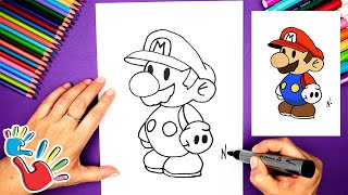 How to Draw Chibi Super Mario | Easy Step-by-Step Tutorial for Kids