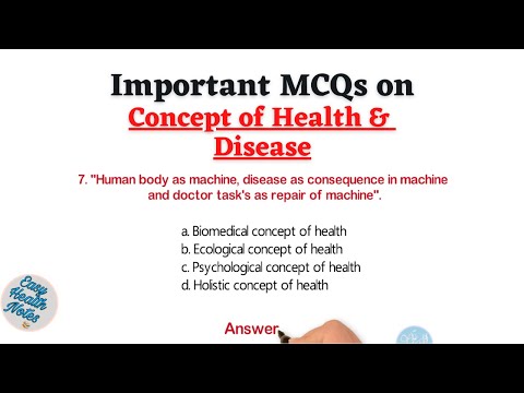 Important mcqs on Concept & history of Health & Disease_Health exams_Part I