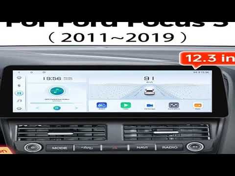 Ainavi 12.3 Inch Ford Focus 3 Mk 3 2011 - 2019 Wireless Carplay Android Auto Radio Car Mul