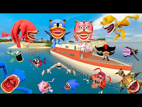 🌊 I FOUND NEW BABIES AMY & SHIN SONIC TAPES FAMILY / ZOOCHOSIS MUTANTS ANIMALS in Garry's Mod !