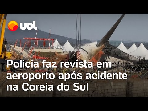 Polícia sul-coreana revista aeroporto e escritórios da Jeju Air após acidente