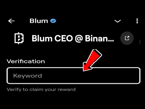 Blum CEO @ Binance Blockchain Blum Video Code |Blum CEO @ Binance Blum Today Verification Keyword