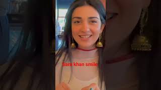 sara khan cute smile #pak #mayaali #muneeb #hania #aiza #pak Drama industry