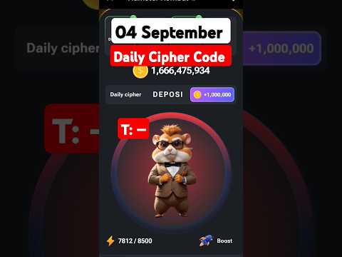 #04 September Cipher Code Hamster Kombat Today daily reward Delhi cyber code Daily Combo #shorts