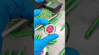 Making Watermelon 🍉 Shaped Candy! Mesmerizing ASMR Process - Satisfying Candy Art