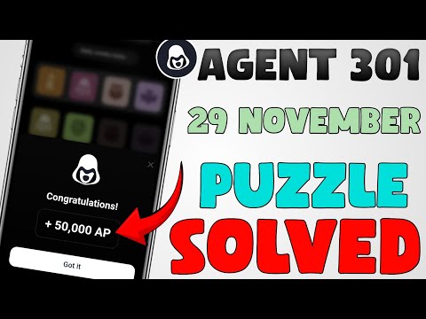 Agent 301 Puzzle Today |Agent 301 Puzzle Today 29 November|Agent 301 Puzzle 29 November|Puzzle Today