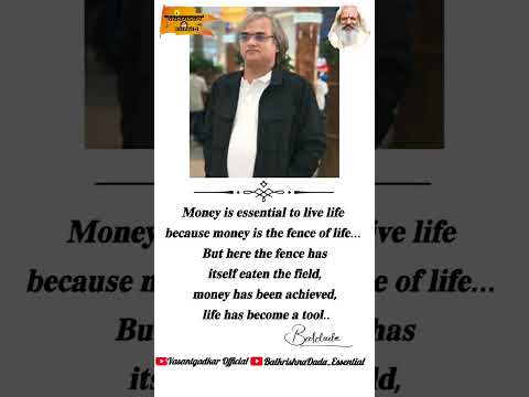 Money And Life :- Balkrishna Dada Vasantgadkar 🙏🏻🪷 #balkrishnadada_essential