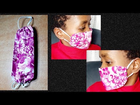 How to make a face mask using a piece of cloth No sewing machine used