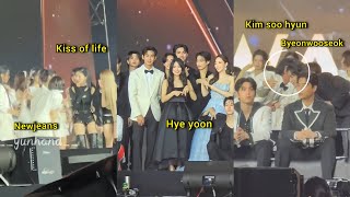 Byeonwooseok & Kim soo hyun, Kim hyeyoon with BIBI, Park min young, newjeans interaction At AAA 2024